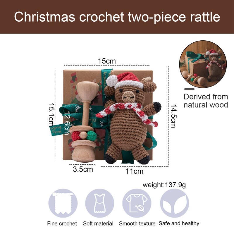 1st Set Baby Christmas Rattles Toys