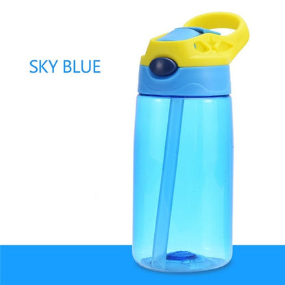 480ml Kids Water Bottle with Straw Lid And Handle