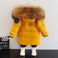 Winter Down Jacket With Faux Fur For Boys 2-8Y