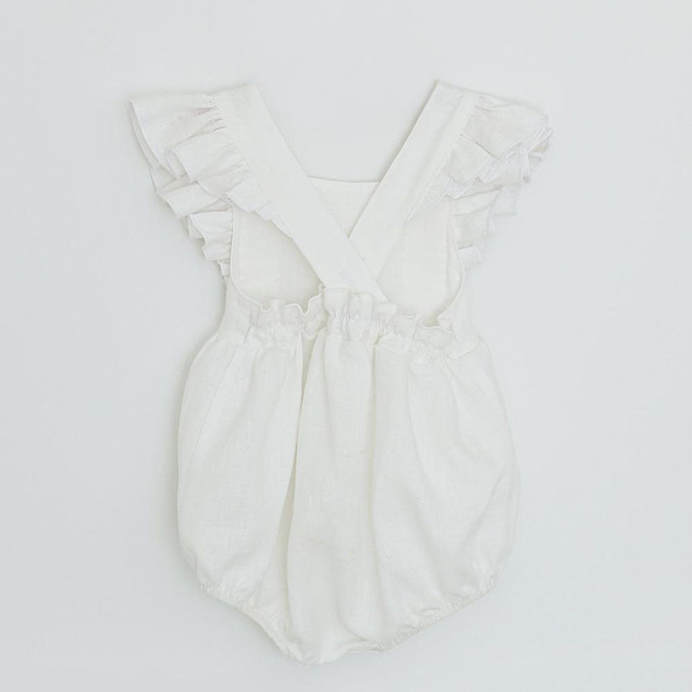 Baby Girl Romper Linen Cotton