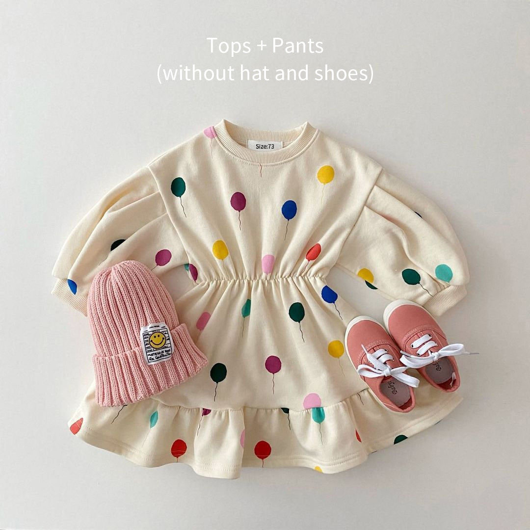 Baby Boys Girls Long-sleeved Cotton Sweater + Pants