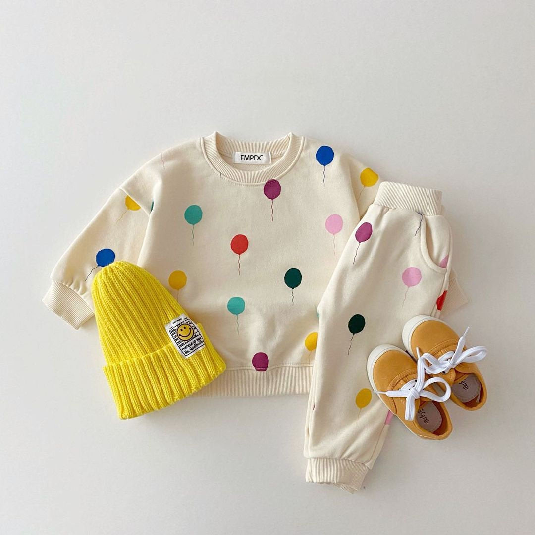 Baby Boys Girls Long-sleeved Cotton Sweater + Pants