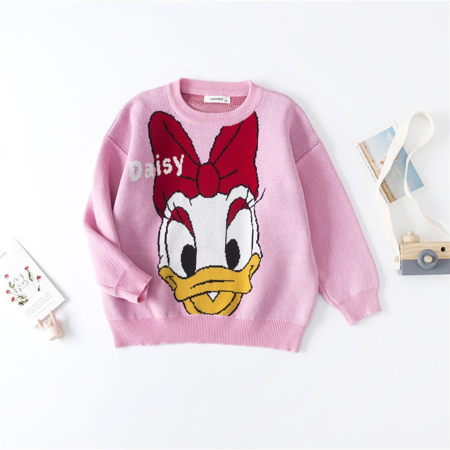 Disney Sweater Girls Daisy Donald Duck