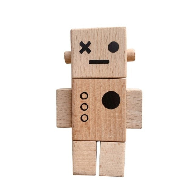 Nordic Style Wooden Robot Toy